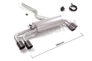 50.0970.78 Posteriore inox sdoppiato con terminali rotondi per BMW Ragazzon