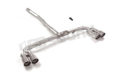 50.0991.58 Tubo posteriore Gr. N inox sdoppiato con terminali rotondi per Mercedes Ragazzon