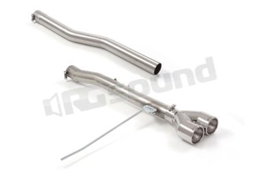 50.0977.28 Tubo posteriore Gr. N inox con terminali rotondi per Mini Ragazzon