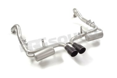 50.0947.58B Tubo posteriore Gr. N inox sdoppiato con terminali rotondi per Porsche Ragazzon