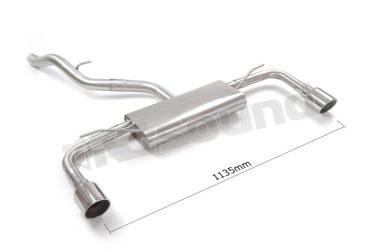50.0993.61 Posteriore inox sdoppiato con terminali rotondi per Volkswagen Ragazzon
