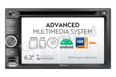 VM031E monitor con Android 10 e navigazione Europa iGO NextGen per auto Phonocar
