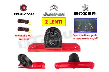 DGCDUCDUAL retrocamera con 2 lenti personalizzata per terzo stop Ducato, Jumper e Boxer RG Sound