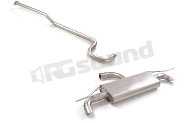 50.1053.40 Tubo centrale senza silenziatore inox + Posteriore inox sdoppiato per Cupra Ragazzon