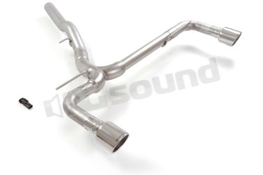 50.1031.61 Tubo posteriore Gr. N inox sdoppiato con terminali rotondi per BMW e Mini Ragazzon