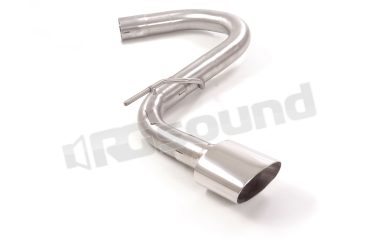 50.0908.12 Tubo posteriore Gr. N inox con terminale ovale per Seat e Volkswagen Ragazzon