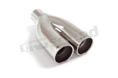59.0008.25 Terminale inox rotondo 2x70 mm con tubo di entrata int. 50 mm Ragazzon