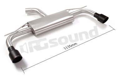 50.1020.61B Posteriore inox sdoppiato con terminali rotondi per Volkswagen Ragazzon