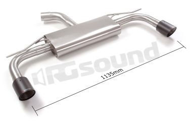 50.1020.74 Posteriore inox sdoppiato con terminali rotondi per Volkswagen Ragazzon
