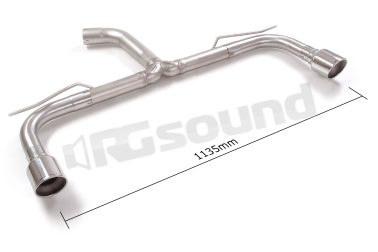 50.1025.61 Tubo posteriore Gr. N inox sdoppiato con terminali rotondi per Volkswagen Ragazzon