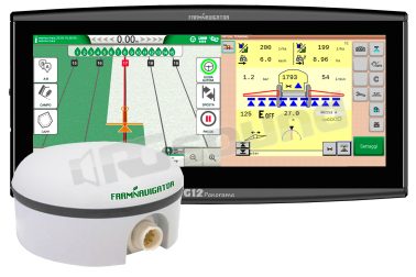 G12 Panorama grande display 12'' con antenna ad alta precisione +/- 15cm e inclinometro AV Map