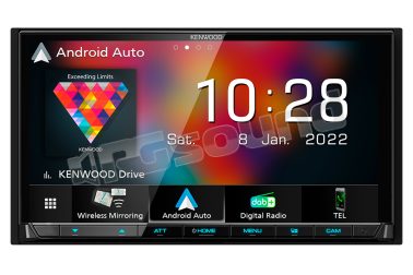 DMX8021DABS Monitor 7" WVGA Bluetooth, DAB+, Android Auto e Apple CarPlay wireless Kenwood