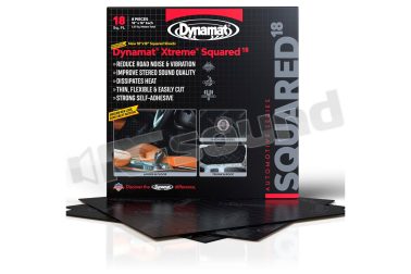 DYN10420 Xtreme Squared 18 Fogli smorzanti antivibrazione 45x45 cm per trattamento acustico auto Dynamat