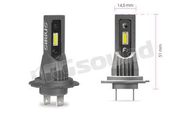 XL H7 SHORT coppia di lampadine corte LED H7 CSP BlackLight