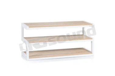 ESSE AV WHITE/OAK Struttura in metallo, ripiani in vetro temperato NorStone