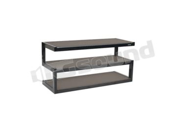 ESSE AV BLACK/WALNUT Struttura in metallo, ripiani in vetro temperato/legno NorStone