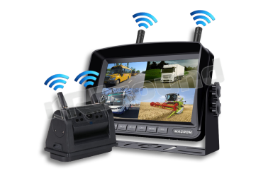 KIT7WBR Kit monitor da 7 pollici e retrocamera wireless magnetica con batteria integrata Macrom