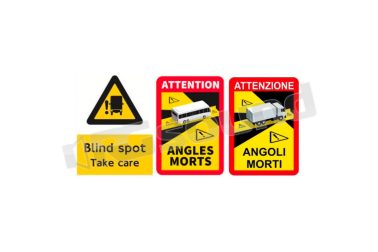 DGADTRUCK adesivo per camion "Attenzione Angoli Morti" a norma di legge RG Sound