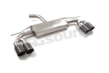 50.1142.84 Posteriore inox sdoppiato con terminali rotondi Carbon Shot sfalsati per Cupra Ragazzon