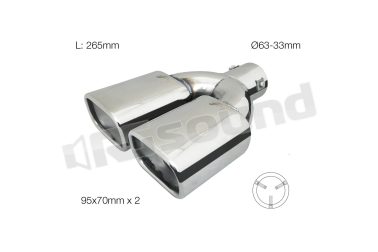 TRX/101 Terminale quadrato in acciaio inox Simoni Racing