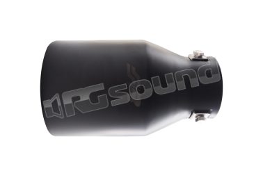 TRX/112N Terminale rotondo acciaio inox nero 63mm Simoni Racing