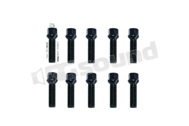 BR/15N-10 10 bulloni neri ch.17 14x1.5 l.45mm sferici Simoni Racing