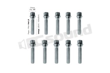 BR/28-10 10 bulloni ch.17 14X1.5 l.60mm Simoni Racing