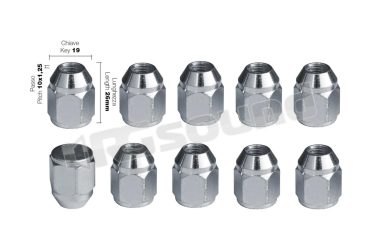 DR/12-10 10 dadi ch.19 10X1.25 l.26mm Simoni Racing