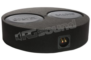SUBFRAME R10 FLAT-2 EVO3-D4 Box rotondo con doppio subwoofer 25cm Audio System