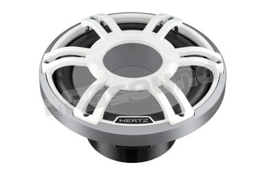 HMS 10 S2-LD-SW.1 subwoofer 25cm, 2 Ohm, con griglia bianca sportiva e illuminazione LED Hertz