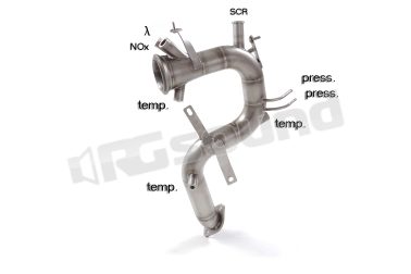 55.0821.00 Tubo sostituzione catalizzatore per Alfa Romeo e Jeep Ragazzon