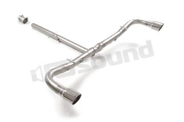 50.1118.60 Tubo posteriore inox sdoppiato con terminali rotondi per Alfa Romeo Ragazzon