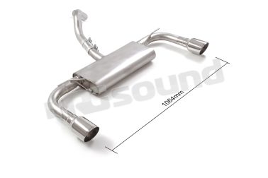 50.1070.61 Posteriore inox sdoppiato con terminali rotondi per Ford Ragazzon