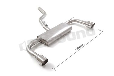 50.1160.61 Posteriore inox sdoppiato con terminali rotondi per Focus Mk4 (typ DEH) dal 2018 Ragazzon