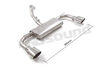 50.1071.12 Posteriore inox sdoppiato con terminali ovali per Ford Ragazzon