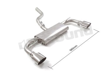 50.1161.12 Posteriore inox sdoppiato con terminali ovali per Ford Ragazzon