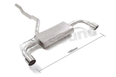 50.1087.61 Posteriore inox sdoppiato con terminali rotondi per BMW e Mini Ragazzon