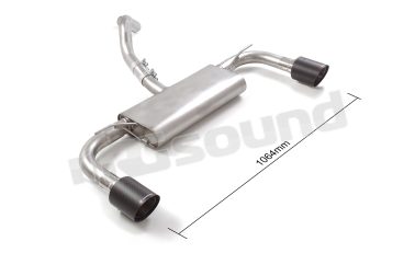 50.1070.74 Posteriore inox sdoppiato con terminali rotondi per Ford Ragazzon