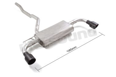 50.1087.61B Posteriore inox sdoppiato con terminali rotondi per BMW e Mini Ragazzon