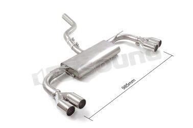 50.1161.26 Posteriore inox sdoppiato con terminali rotondi per Ford Ragazzon