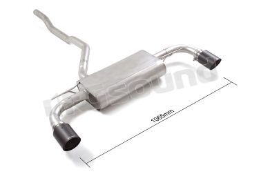 50.1087.74 Posteriore inox sdoppiato con terminali rotondi per BMW e Mini Ragazzon