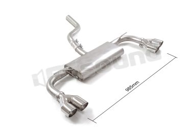 50.1161.57 Posteriore inox sdoppiato con terminali rotondi per Ford Ragazzon