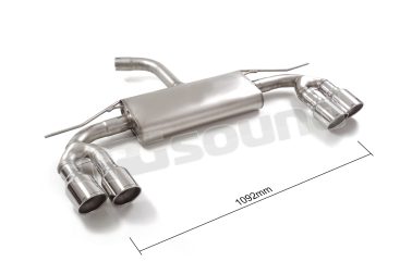 50.1109.64 Posteriore inox sdoppiato con terminali rotondi per Audi Ragazzon