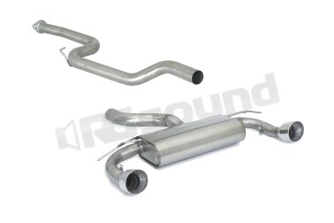 50.1129.62 Tubo centrale senza silenziatore + Posteriore inox per Ford Ragazzon