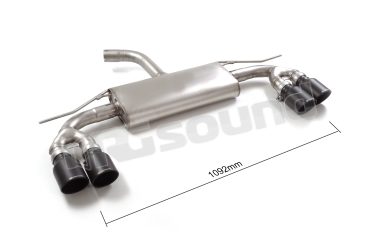 50.1106.64B Posteriore inox sdoppiato con terminali rotondi per Audi Ragazzon