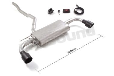 50.1088.61B Posteriore inox sdoppiato con terminali rotondiSport Line Black per BMW Ragazzon