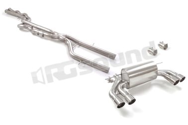 50.1080.58 Tubi sostituzione filtri + Tubo centrale + Posteriore inox sdoppiato per BMW Ragazzon