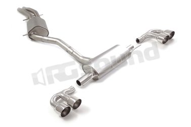 50.1166.29 Tubo centrale senza silenziatore inox + Posteriore inox sdoppiato per Porsche Ragazzon