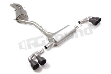 50.1166.29B Tubo centrale senza silenziatore inox + Posteriore inox sdoppiato per Porsche Ragazzon