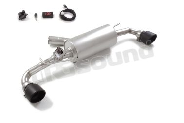 50.1177.43B Posteriore inox sdoppiato con terminali rotondi Sport Line Black per Toyota Ragazzon